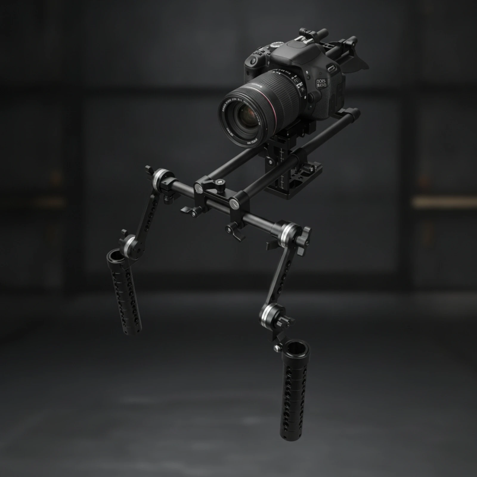 Paired Handgrip with Extension Arms Flexible Camera Rig Handle with Tube Clamp Anodized Directional for Filmmakers