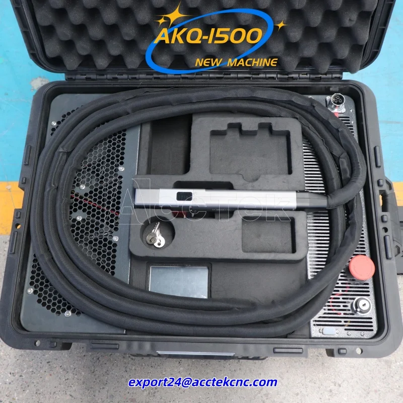 AccTek Small Size Rust Removal Laser Cleaning Machine Suitcase Laser Cleaner 1500W Portable Laser Cleaning Machine for Sale
