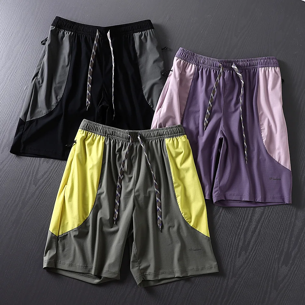 

Qui Dry Outdoor Sports orts Men's Summer Lightweight Breathable Casual Loose Straight Leg Five orts Nylon Spandex