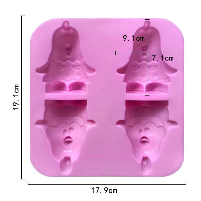 Silicone Cake Mold 4 with Rooster, Realistic Image and High Temperature Resistant Rice Cake Mould XG161