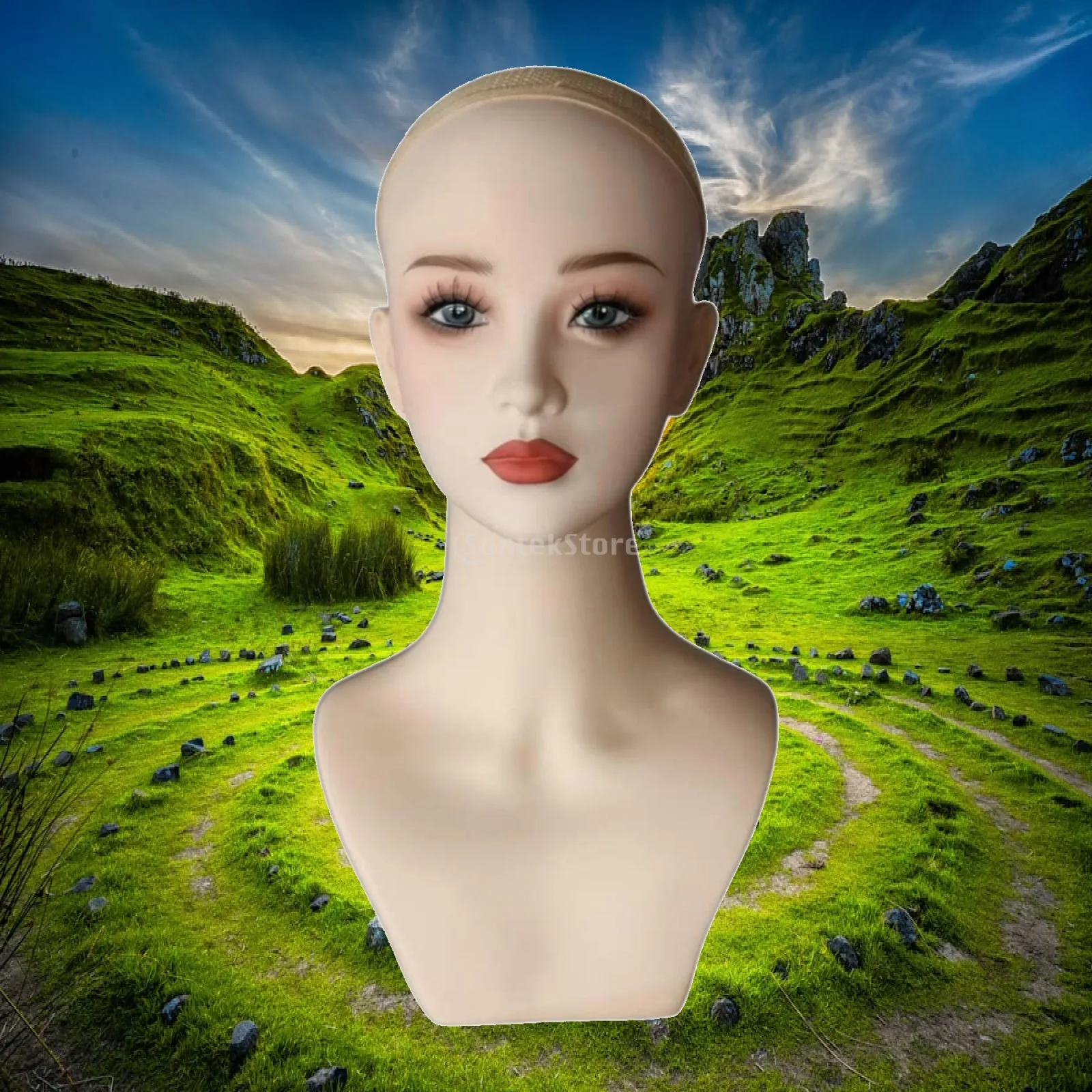 Mannequin Head with Shoulders Realistic Mannequin Bust with Torso Base Manikin Head with Shoulders Natural Sturdy