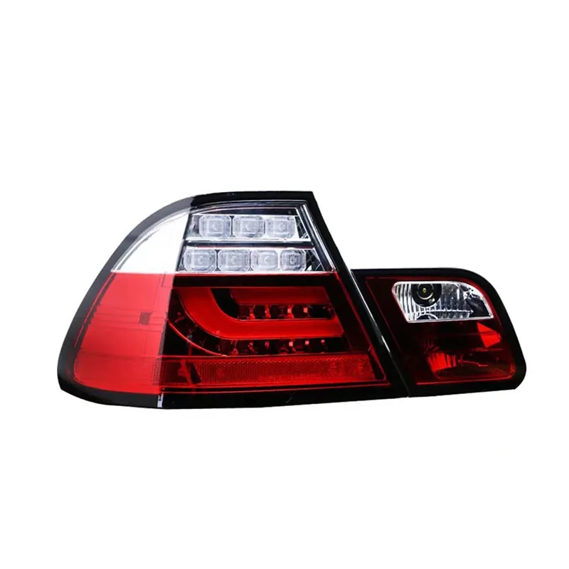 For BMW two door E46 1998-2002 rear light modified smoke four door upgrade all LED rear light turn signal lamp brake lamp