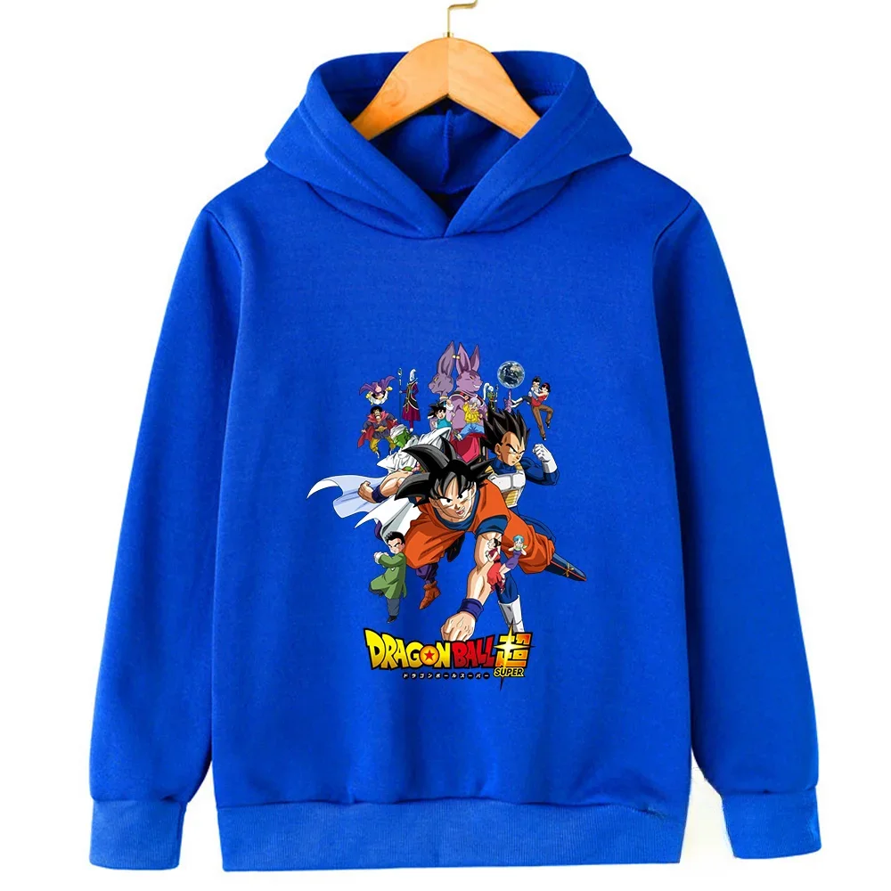 Spring Autumn Anime Dragon Ball Children Sports Hoodie Goku Printed Casual Fashion Sweatshirts Pullover Kids Boy Girl Clothing