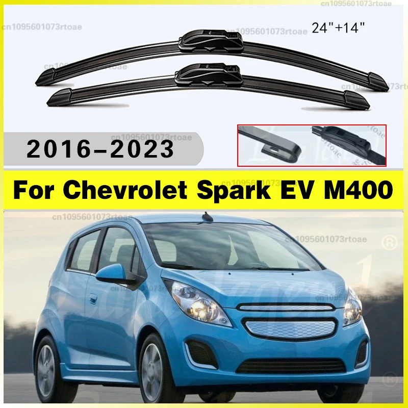 

Front Wiper Blades Windshield Windscreen Window Cutter Accessories 2019 2020 2PCS For Chevrolet Spark EV M400 2016-2023 24" 14"