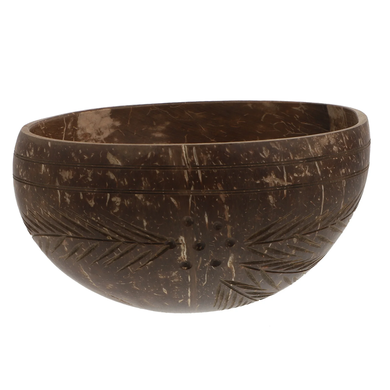 

1pc Coconut Shell High-Quality Rice Serving Bowl For Home Kitchen Coffee Color 6.5Inch Salad Bowl Kitchen Food Holder Household
