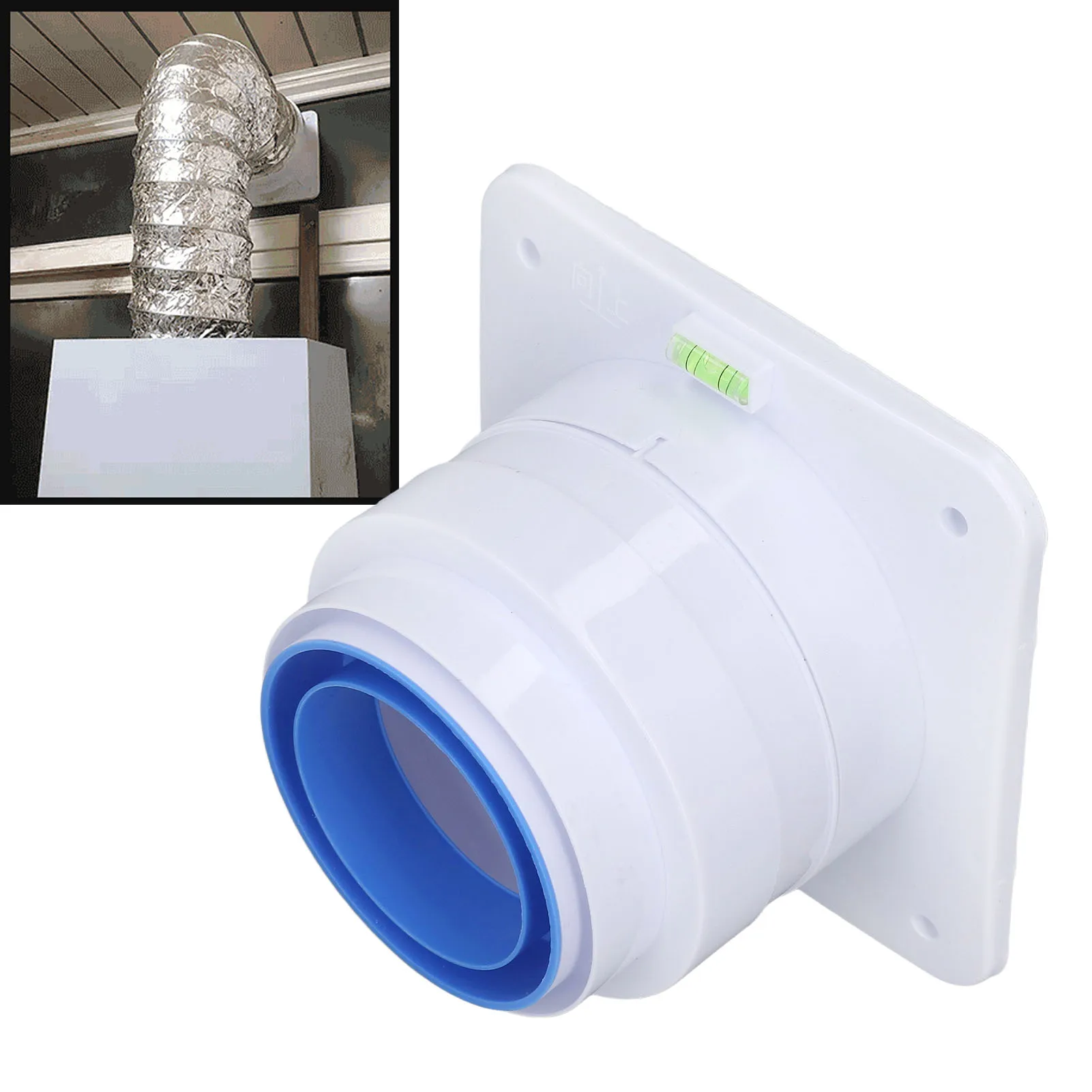 

Flue Check Valve, Bathroom Backflow Preventer, ABS Range Hood One-Way Exhaust Valve