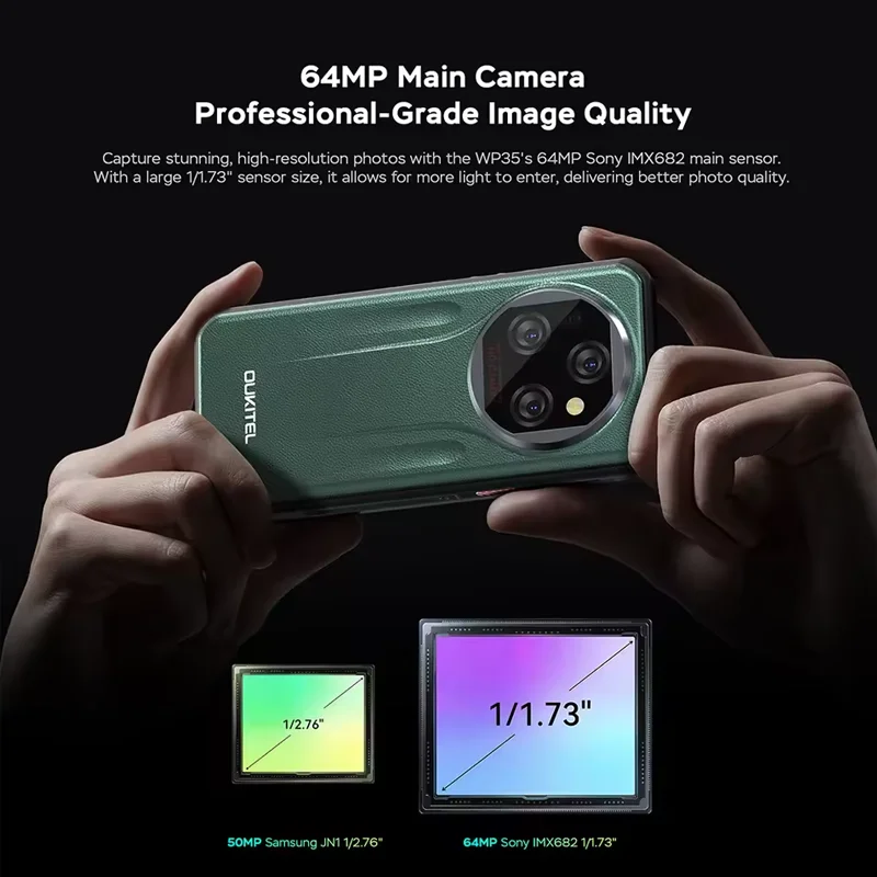 Oukitel wp39 5G Rugged Smartphone 24GB（6+18)+256GB 6.60"FHD+ 64MP Camera 11000mAh Cell phone Android 14