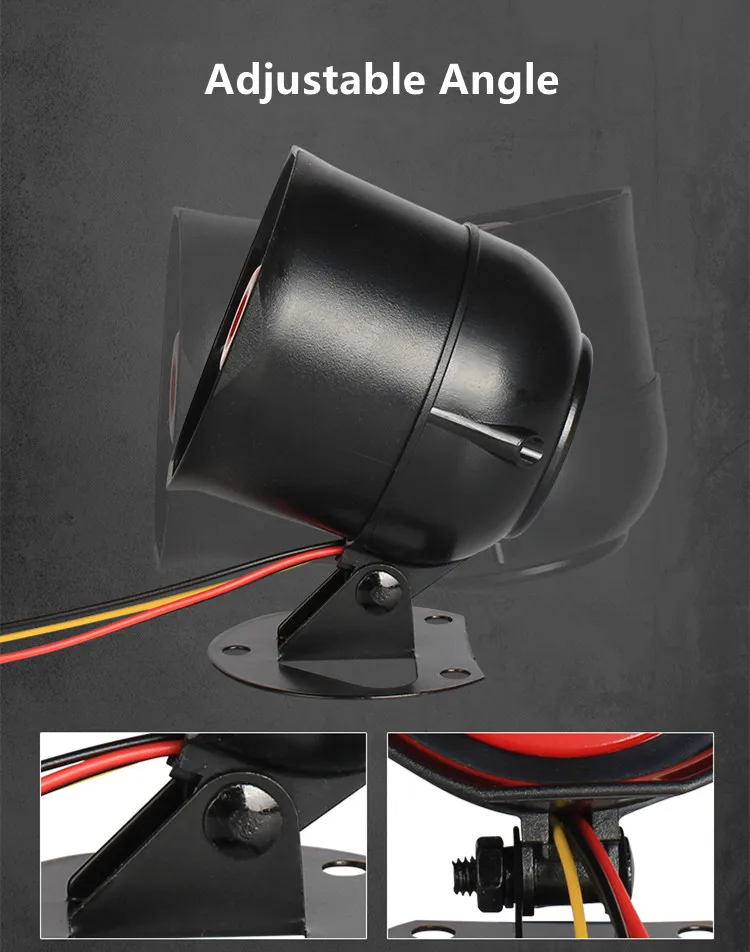 بوق صوت MP3 قابل للتسجيل مع مشغل MP3 مدمج ويمكن قيادة ضوء تحذير خارجي عند التشغيل #6