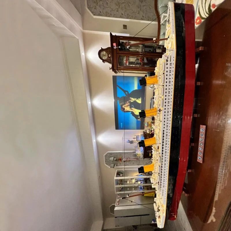 متوافق 10294 تيتانيك قارب سياحي كبير سفينة باخرة ديكور المنزل الجمعية 9090 قطعة نموذج لعب أطفال الهدايا #2