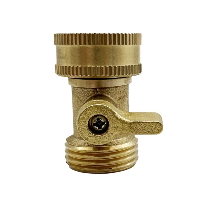 AB15-Brass 정원 호스 정지 밸브, 견고한 황동 정원 호스 정지 밸브, 정원 호스 커넥터 (4 개), 3/4 인치