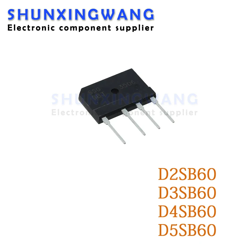 10pcs D2SB60 ZIP-4 D2SBA60 ZIP D2SB 60 D3SB60 D4SB60 D5SB60 D3SBA60 D4SBA60 D5SBA60