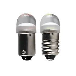 2X LED Light T4W BA9S E10 6V 12V 24V 1W Mini Auto Indicator Bulbs for Car Interior Lighting Instrument Lamp 6 12 24 Volt