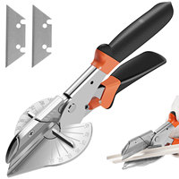 Miter Shears Adjustable 45 to 135 Degree Trunking Shears Ergonomic Multi Angle Miter Scissors with 2 Replacement Blades