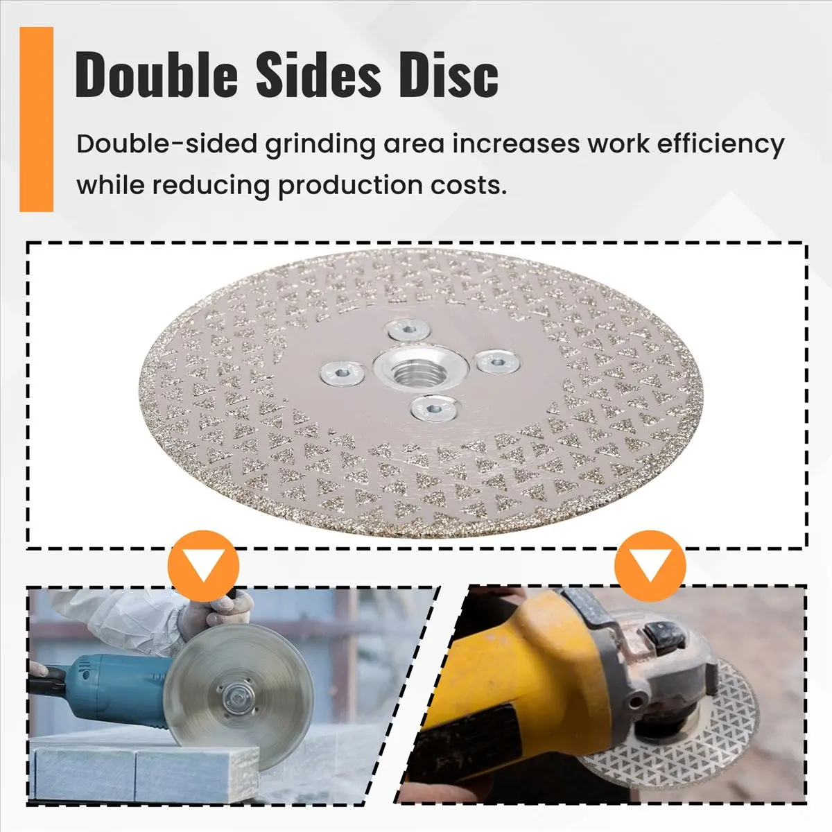 

(WSFS) M14 Vacuum Brazed Diamond Cutting Wheel Saw Blade, Double Sides Disc, Marble, Concrete, Ceramic Tile Cutting 125mm