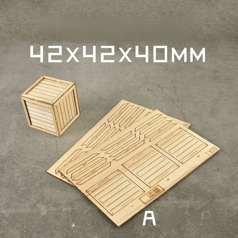 1:35 1:48 scatola di legno Kit staffa per Pallet in legno per modello militare scena scena sabbia materiali per la produzione di tavoli
