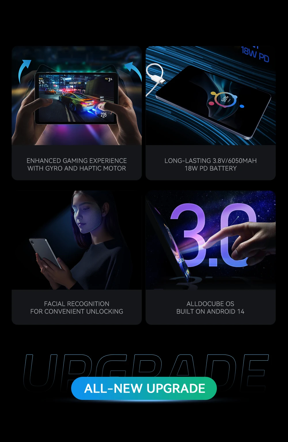 Alldocube iplay60 mini pro Tablet da 8,4 pollici Helio G99 Android14 8 GB RAM 128/256 GB ROM Dual SIM 4G LTE pad 5500 mAh Batteria