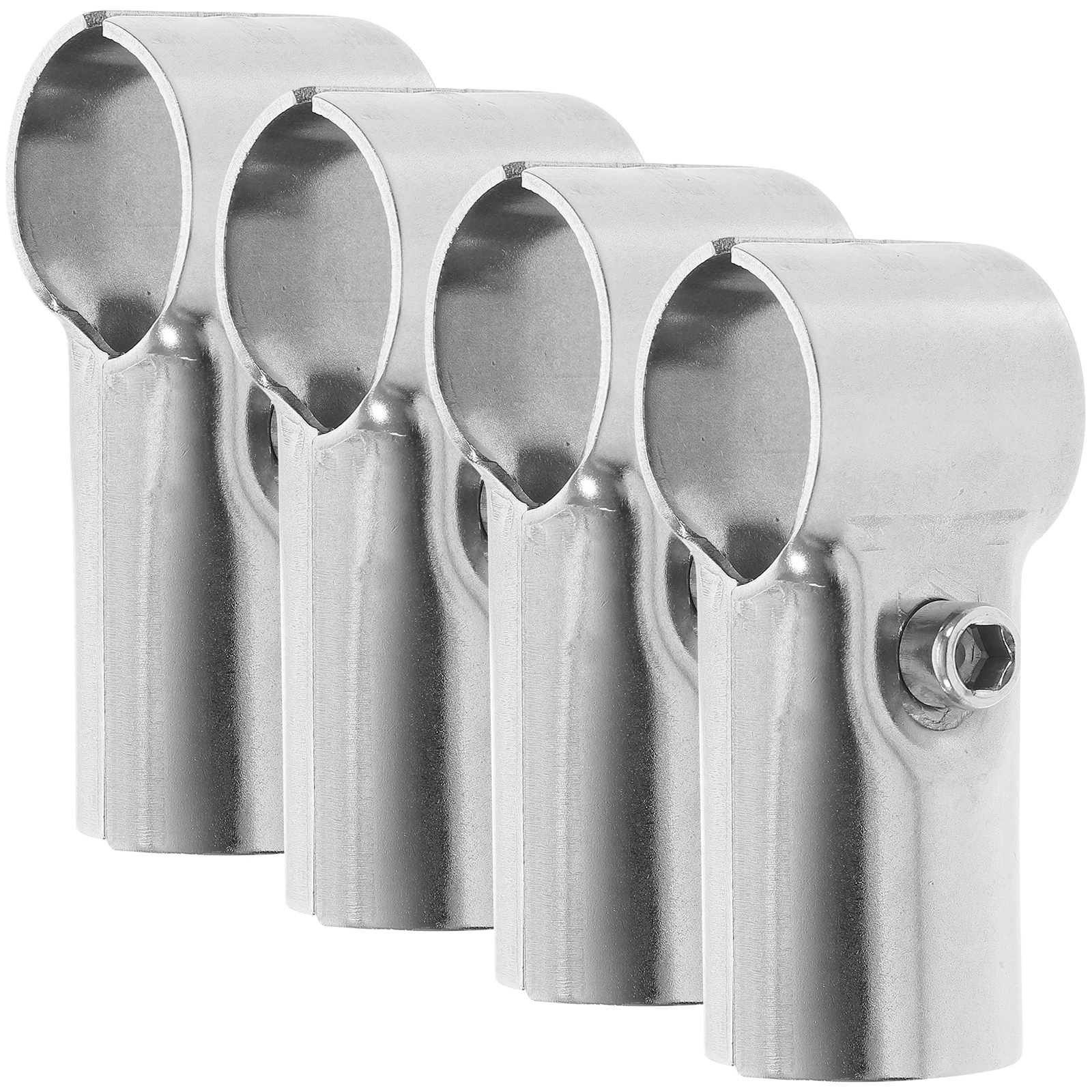 

4pcs Stainless Steel Pipe Fittings T Shape Panel Clamps Fixing Double 25mm Tubes No Welding Needed for Clothes Racks Handrails