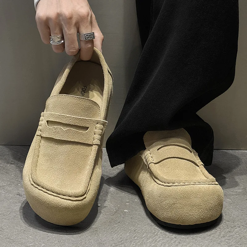 

Comfortable Men Casual Boat Shoes Soft Soled Men Driving Shoes Fashion Breathable Suede Leather Men Loafers Walking Shoes