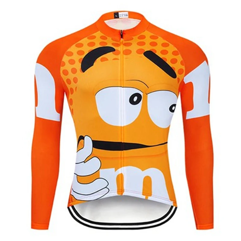 Interesting Novelty Long Sleeve Cycling Wear Set Cashmere Warm Mountain Bike Men's Cycling Wear Bike Set Gel