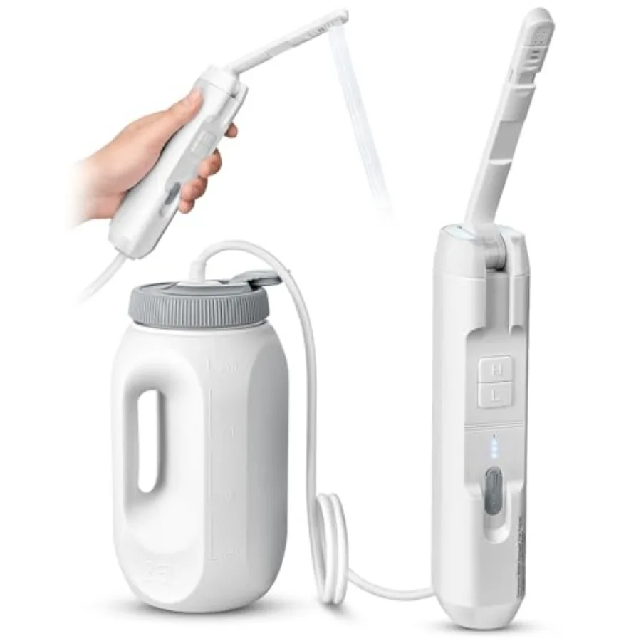 

Портативный биде SPACEREST для дома и отелей, дорожный биде с регулируемым высоким давлением и углом струи, водонепроницаемый IPX7, 1600