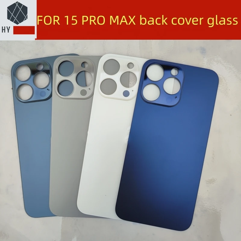 back cover glass For Iphone 15 Pro Max / 15 Pro Big Hole Back Battery Cover Rear Panel Door Housing Case Repair Parts image 4