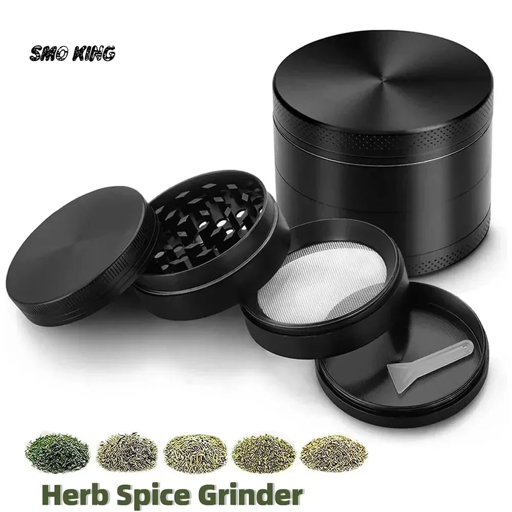 

SMO 40/50/63mm Mini Grass Grinder 4 Layers Manual Tobacco Mill Zinc Alloy Material Dry Herb Crusher for Smoking Accessories