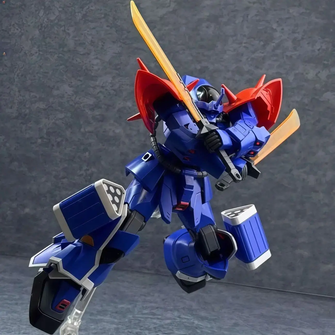 In Stock Hg 1/144 Ms-18e Kampfer Assembly Model Kit Dark Cool Action Figures Movable Joint Robot Model Kit Plastic Model Toys