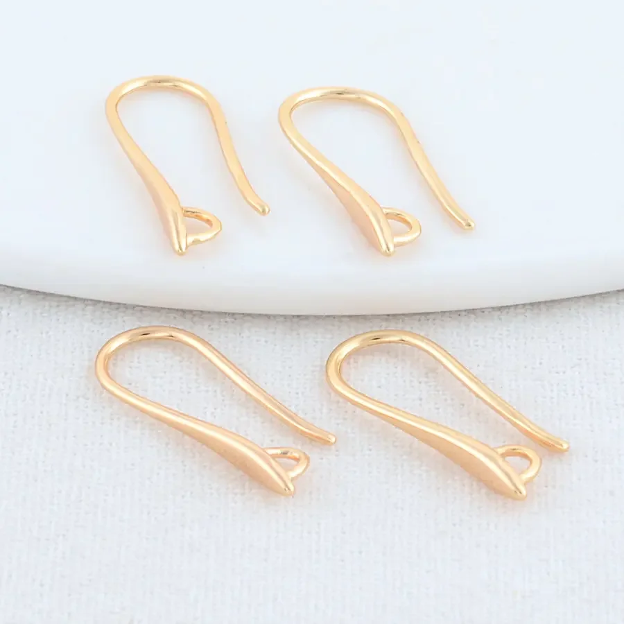 2.5*20MM 14K Gold Color Brass Earrings Hoops High Quality Jewelry Making Supplies Diy Findings Accessories