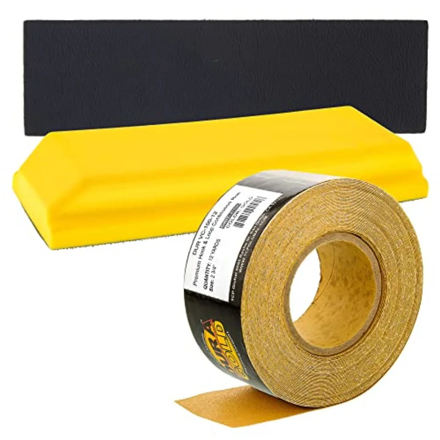 

Pro Series Rectangle 10" x 2-3/4" Hand Sanding Block Pad with Hook and Loop Backing and PSA Adapter Pad and 100 Grit Sandpaper