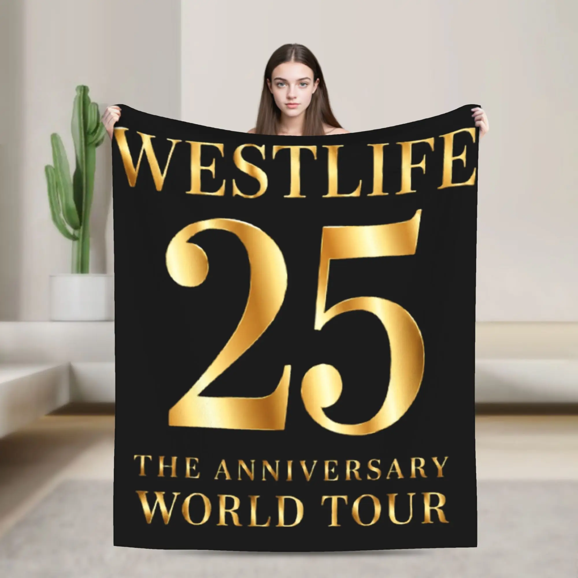 Westlife 25th Anniversary Tour 2026 Throw Blanket for Couch  Fuzzy Soft Plush Blanket 50x60 Inches Multiple Sizes Bedspread