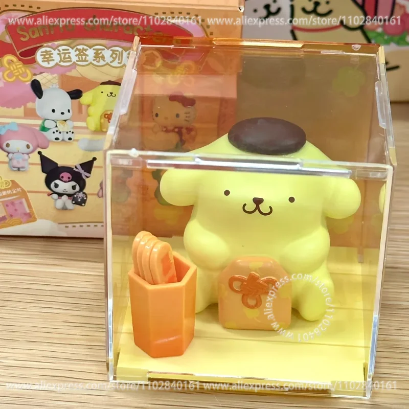 MINISO Blind Box Sanrio Lucky Draw Series Micro  Kawaii Doll Blessing Birthday Gift Kuromi Pachacco Hello Kitty Pompompurin