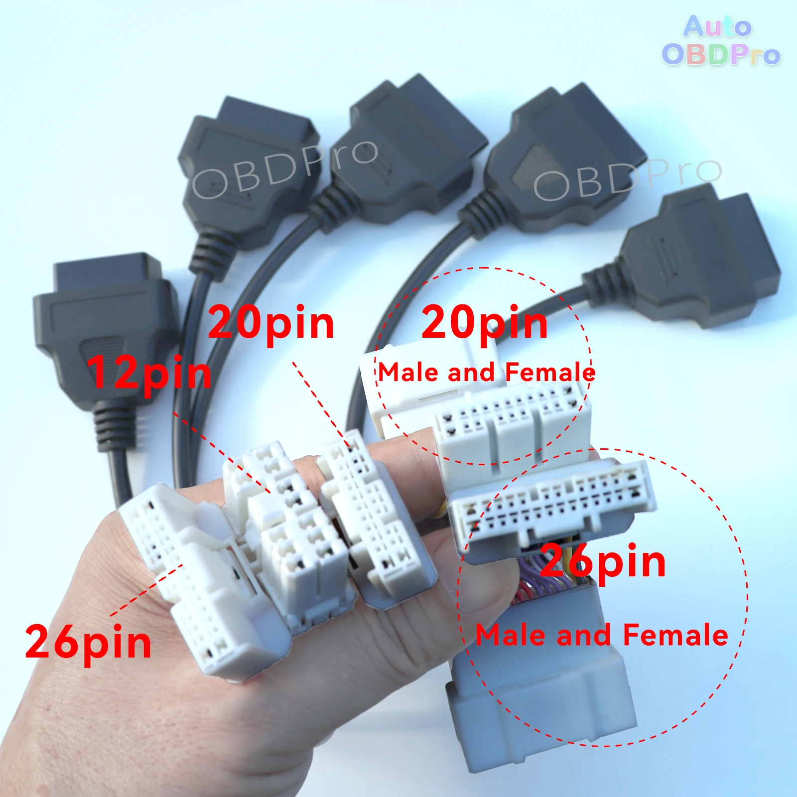 26 pines para modelo 3 modelo Y, 20 pines para modelo S/X, conector de 12 pines para modelo S, Cable de diagnóstico OBD para arnés adaptador Tesla OBD2