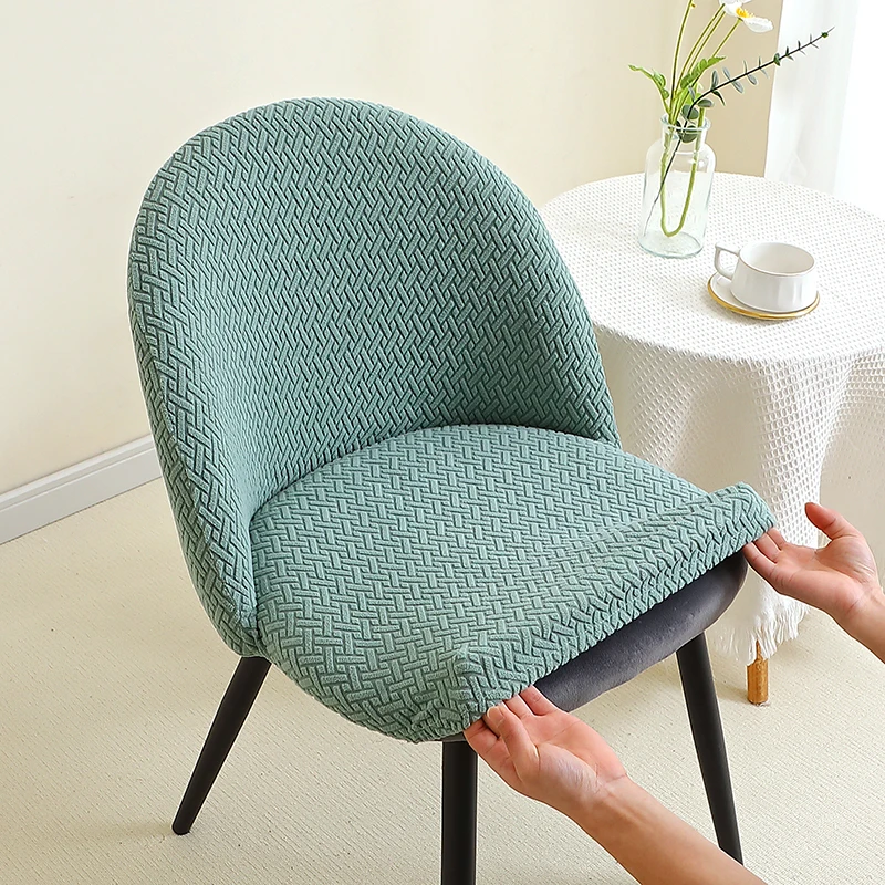 1/2 Stück Jacquard-Stuhlhussen für Esszimmer, Entenschnabel-Stuhlbezug, niedrige Rückenlehne, gebogener Sitz, Schonbezug, schmutzabweisend, für Zuhause, Bankett, Hochzeit – Detail 9