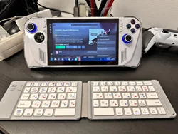 ROG Ally Foldable Bluetooth Keyboard, Wireless Full Size Keyboard, Ultra-Slim Aluminum Travel Folding Keyboard for ASUS ROG Ally