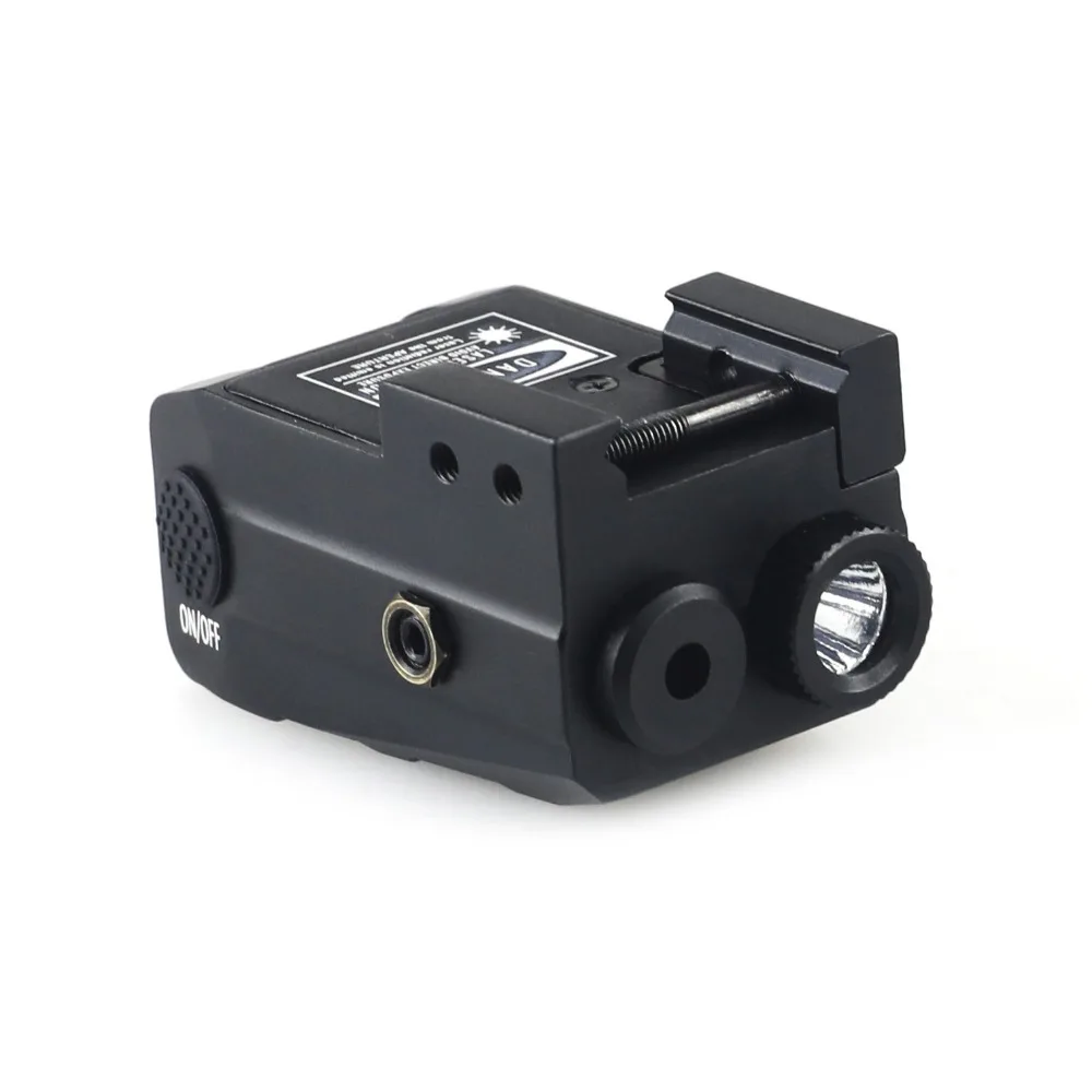 مسدس التكتيكية مصباح يدوي كومبو 500 لومينز LED الشعلة الأحمر/الأخضر الليزر البصر سلاح بندقية ضوء المدمج في البطارية صالح 20 مللي متر السكك الحديدية