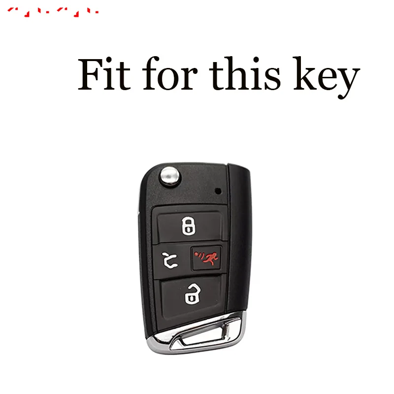 4 Button New PC Car Folding Key Case Full Cover For Volkswagen VW Golf 7 2016-2020 ALLTRACK MK7 Tiguan Auto Interior Accessories