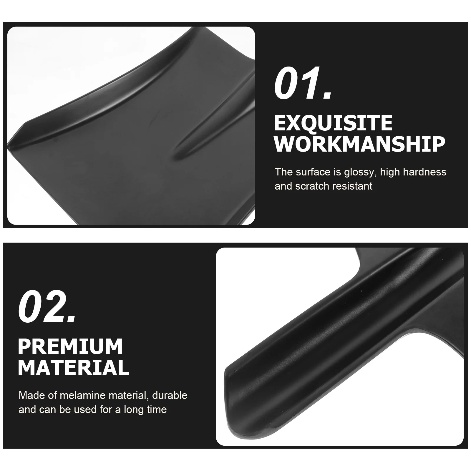 

Creative Bbq Grill Tableware Black Shovel Plate for Outdoor Barbecue Parties Picnics Snack Fries Storage Meat Meal Tray