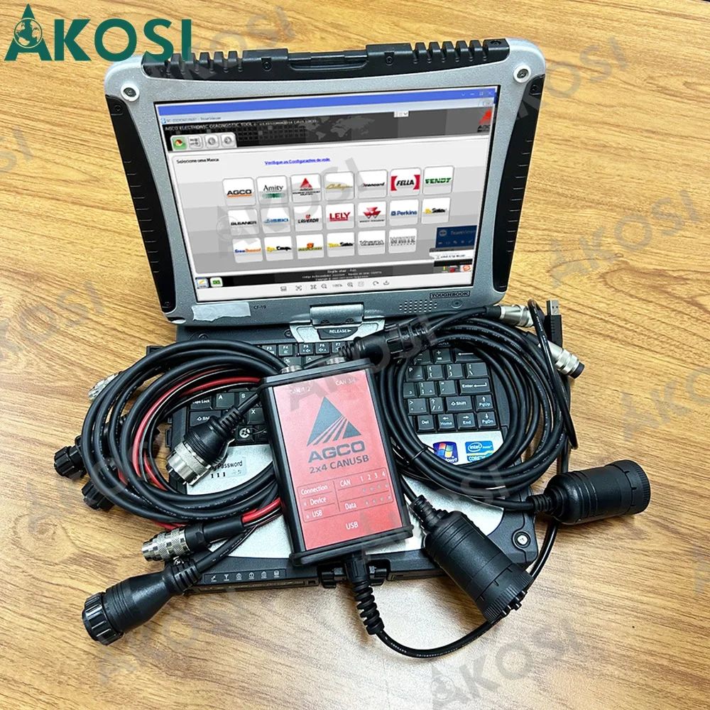 Heavy Duty Agricultural Diagnosis Scanner CF19 laptop Ready to use OEM for AGCO CANUSB EDT Interface Electronic Diagnostic Tool