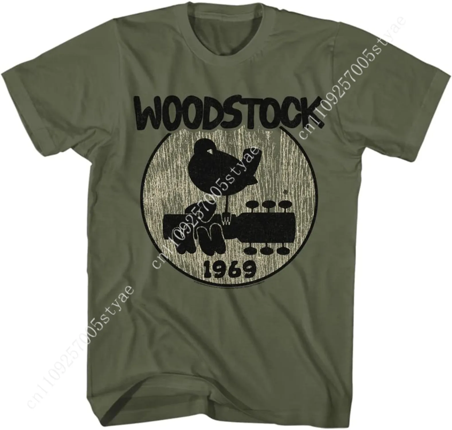

Woodstock Music 1969 Logo Adult Short Sleeve T Shirts Vintage Style Graphic Tees