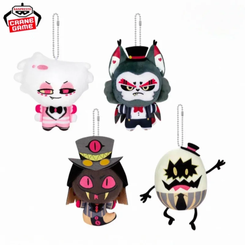 

Original Hazbin Hotel Angel Dust Husk Sir Pentious Egg Boiz Anime Peripherals Short Plush Stuffed Doll ornament Pillow Gift Toys