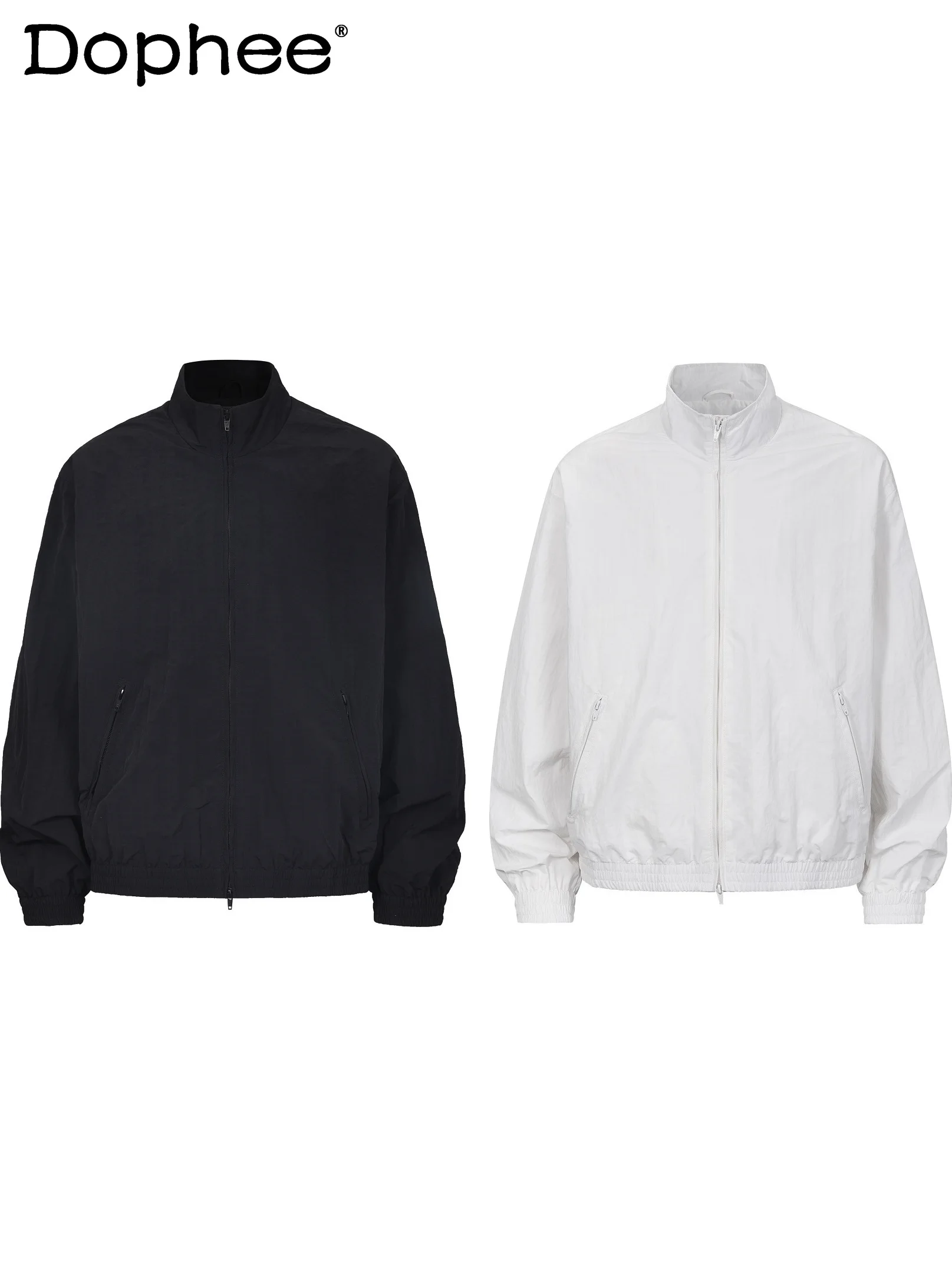

American High Street Fashion Trend Waterproof Jacket Spring and Autumn New Casual Thin Jacket Zipper Handsome Boy Youth Jacket
