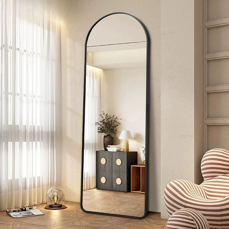 Arch-shaped full-body  Customized aluminum alloy frame full-length  Wall-mounted wall Home clothing store three-dime
