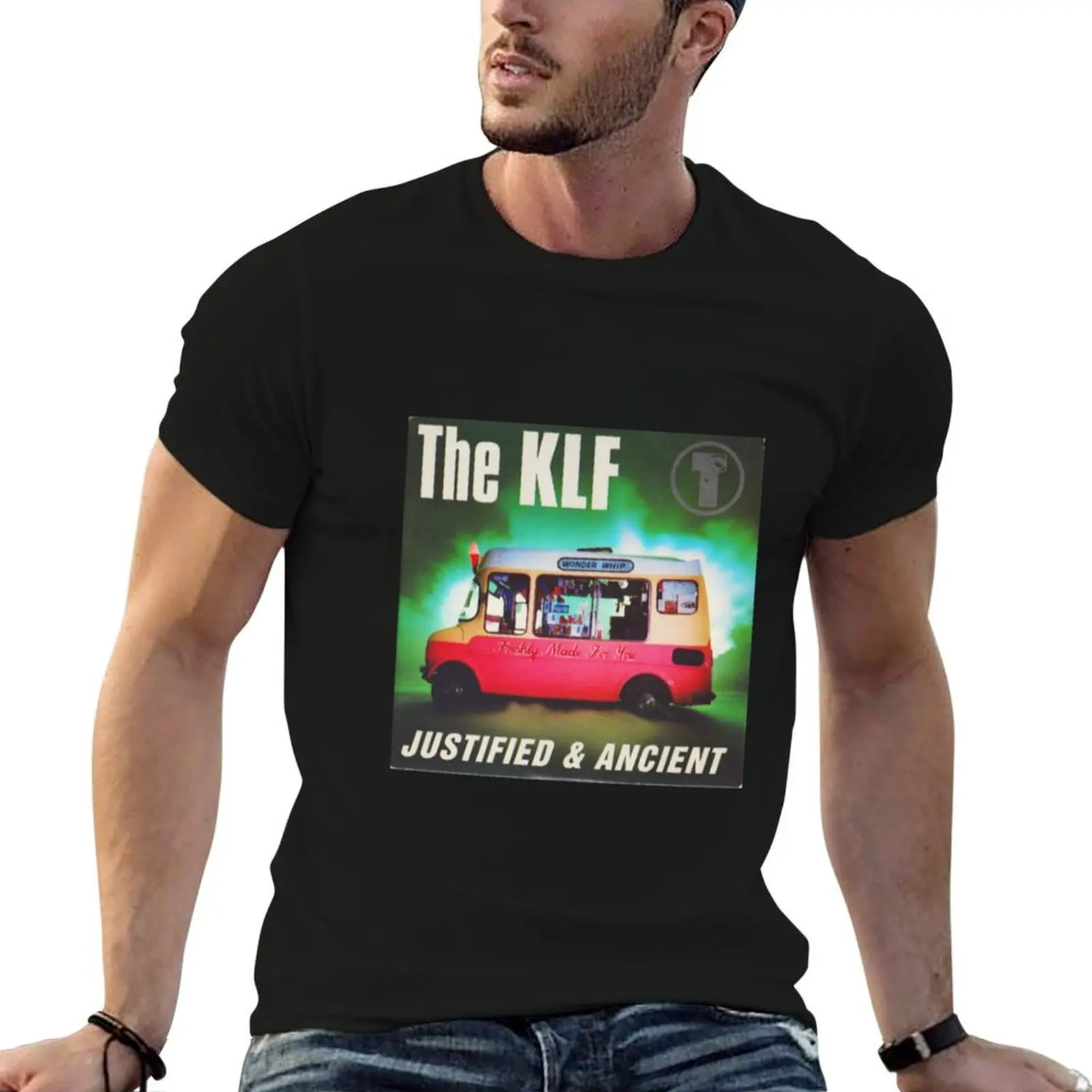 THE KLF JUSTIFIED AND ANCIENT T-Shirt Big and Tall Casual T-Shirt