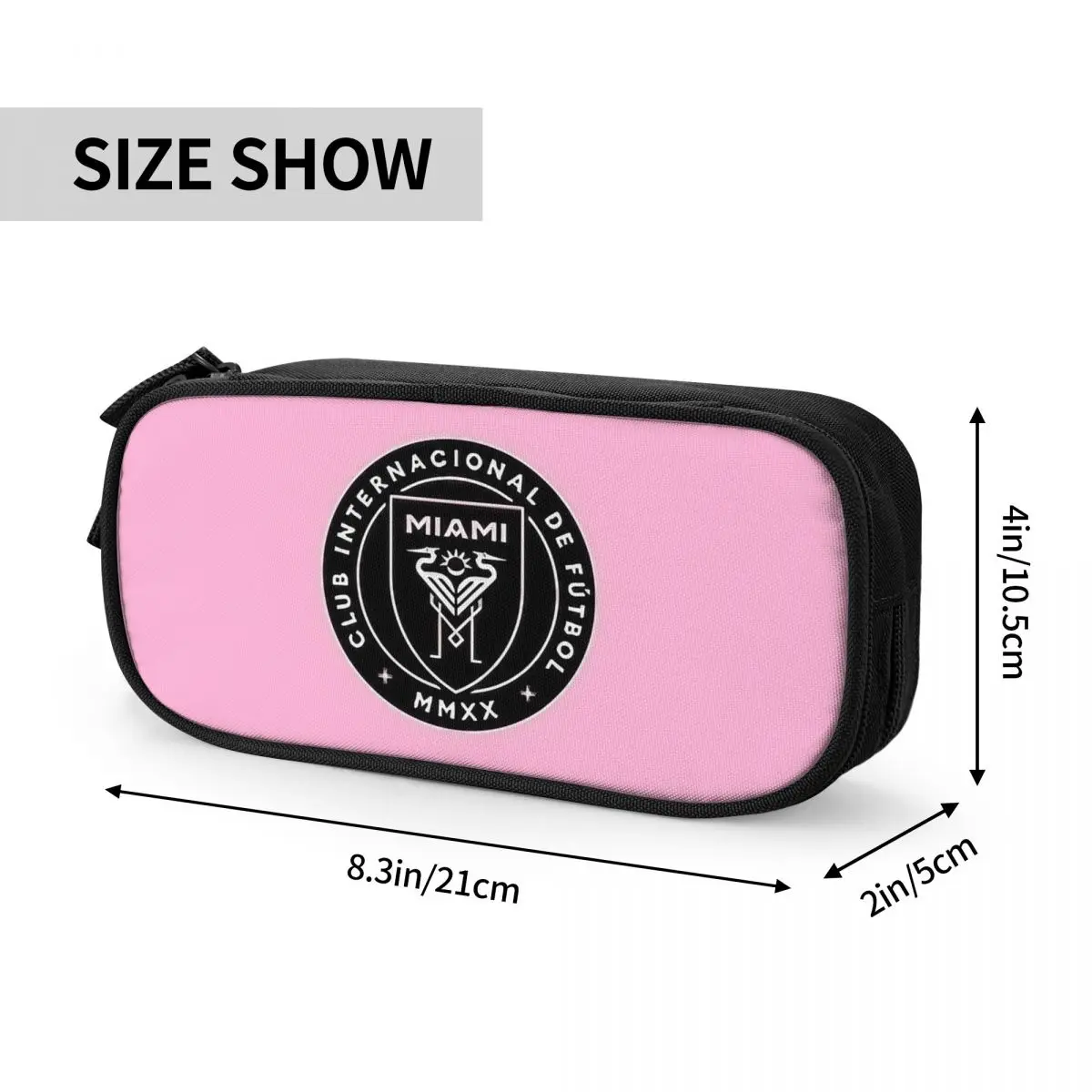 Imagem -06 - Messied Inter Miami Pencil Case Pen Holder para Meninas e Meninos Grande Bolsa de Armazenamento Material Escolar Papelaria com Zíper 10