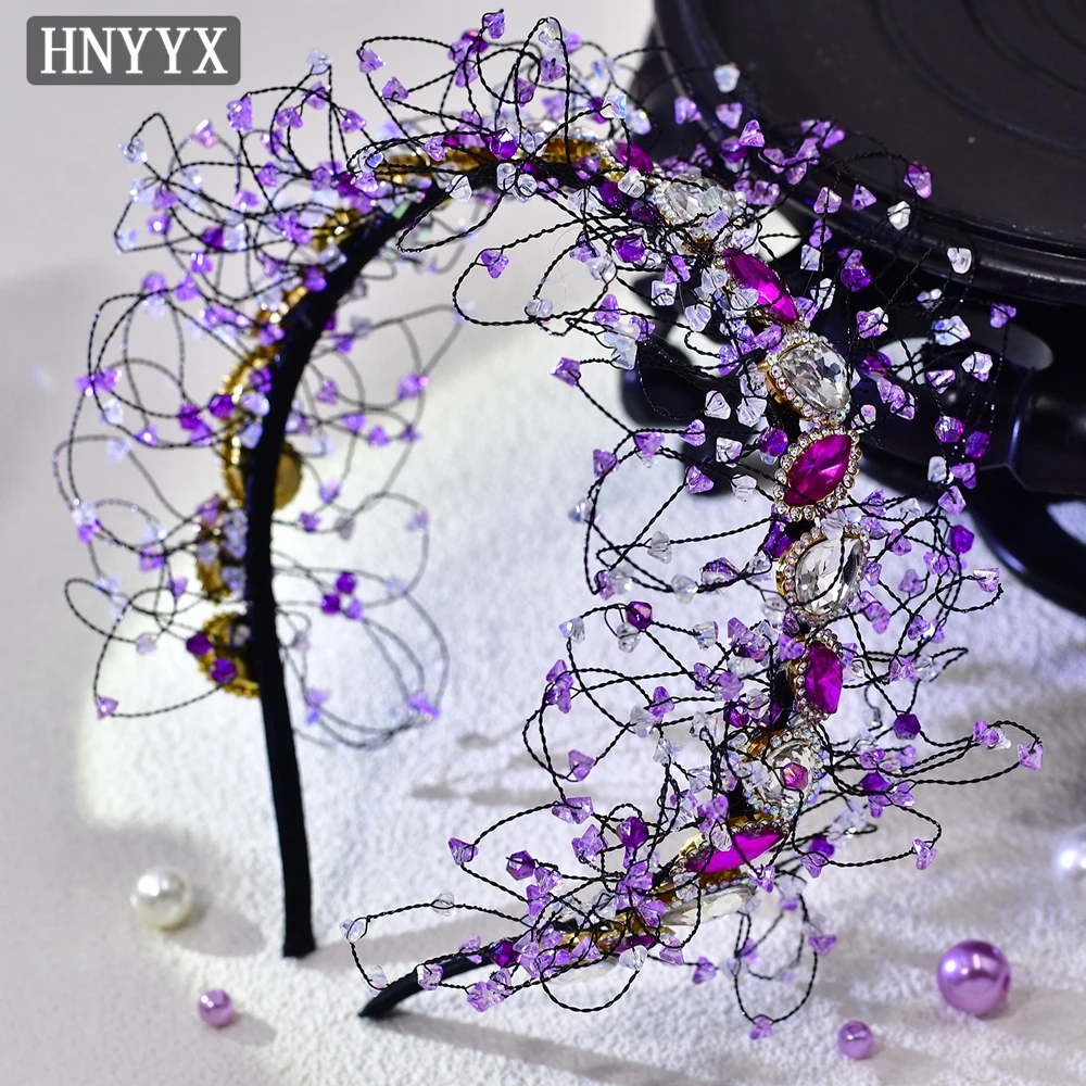 YouLaPan Exquisite Bridal Wedding Rhinestone Headbands Handmade Gorgeous Women's Banquet Party Elegant Hair Accessories YXA174