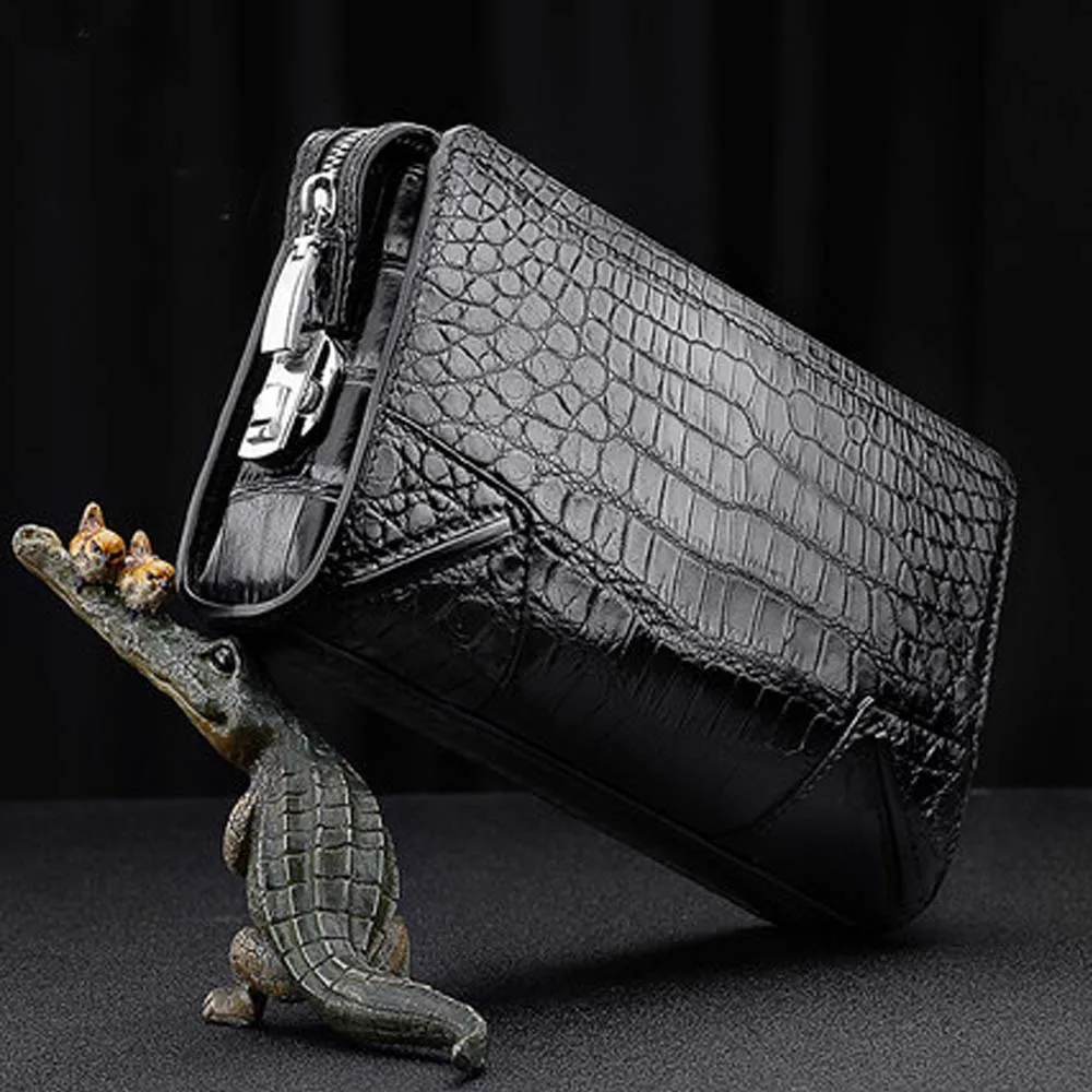 KEXIMA hanlante crocodile  handbags  Men crocodile leather bags  long  men wallet  2022  new  men  Hand bag male clutch bag