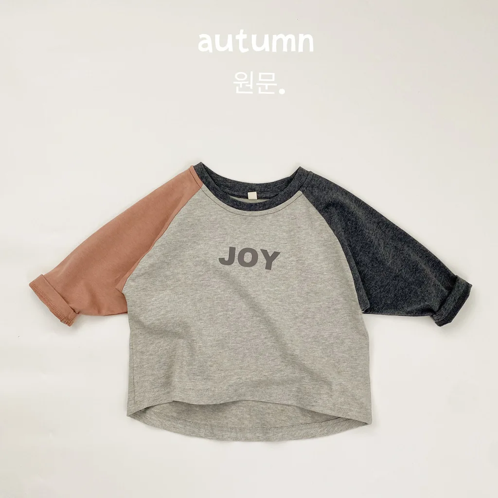 2025 خريف جديد الأطفال قميص قطني بكم طويل تي شيرت الفتيان الفتيات بلوزات فضفاضة قمصان الطفل الرضع تي شيرت الاطفال الملابس