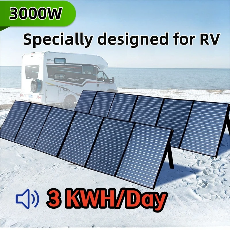 2500/3000W Solar Panel 12V/24V High Efficiency Power Bank Solar Charging Outdoor Cells High conversion rate Home/Camping/RV