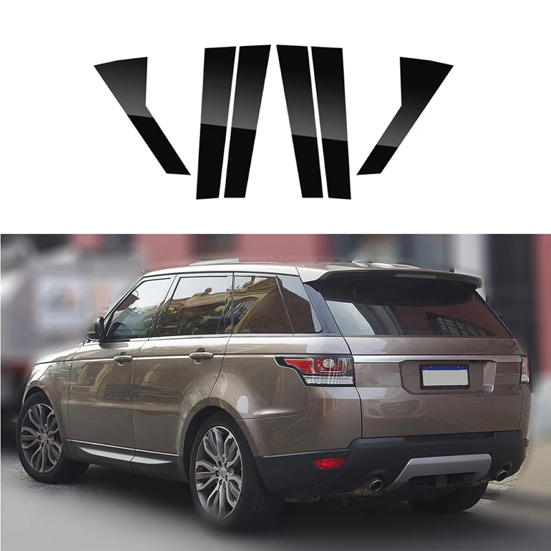 For Range Rover Sport L494 2014 2015-2020 2021 2022 Polished Pillar Posts Car Window Trim Cover BC Column Stickers Auto Styling