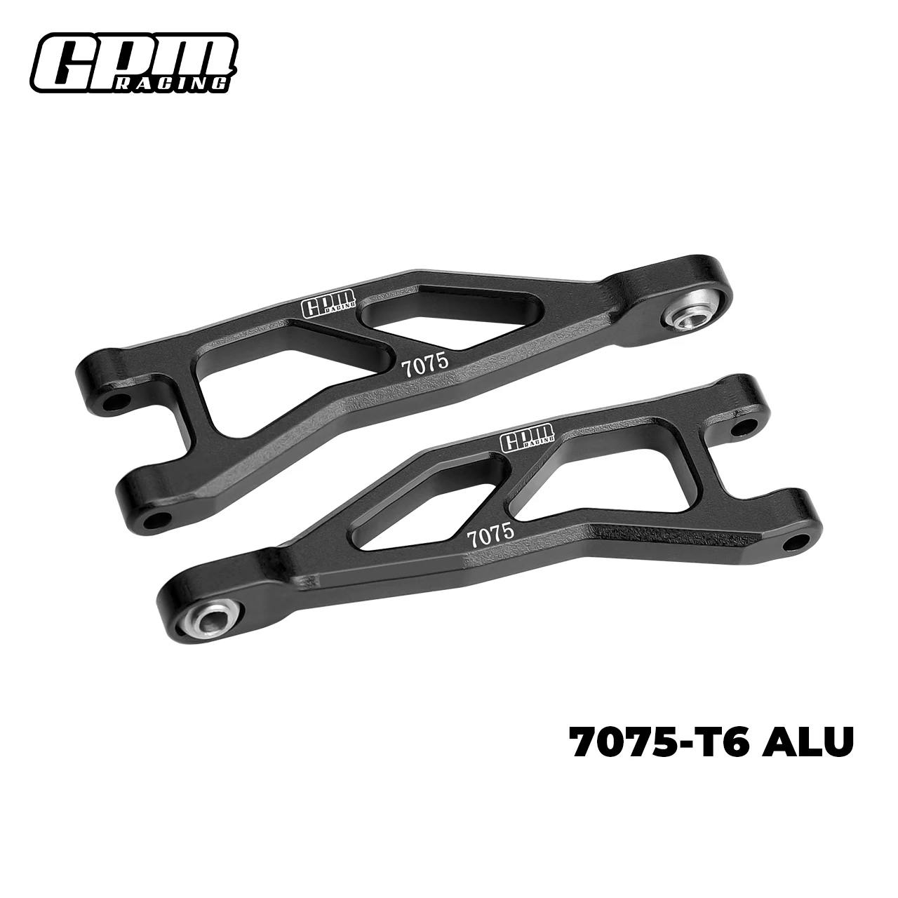 GPM Alloy 7075, bovenste draagarmen voor de achtervering, geschikt voor ARRMA 1/18 Granite Grom, 1/14 Typhon Grom en 1/16 Quake Grom.